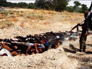 أفراد داعش ينظمون إعداما جماعيا- أرشيفي